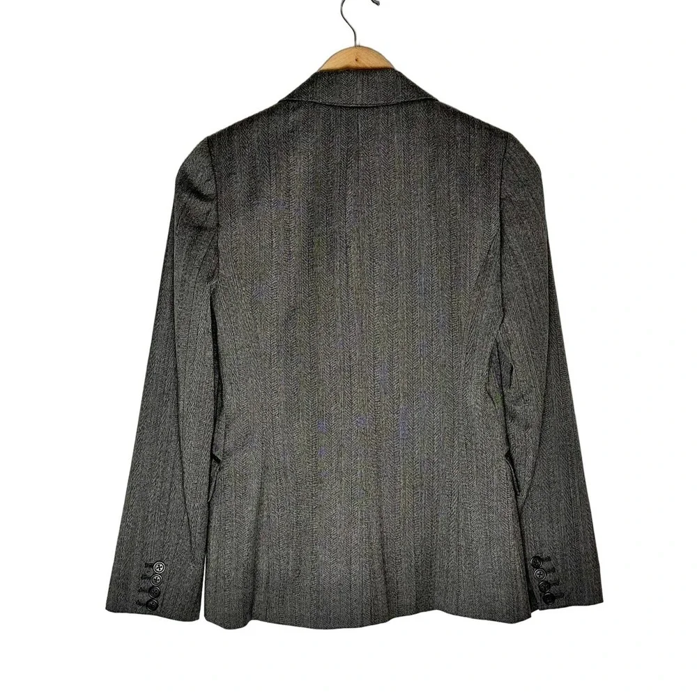J. Crew | Women | Gray Twill Wool Blend Single Breasted Blazer | Size 0